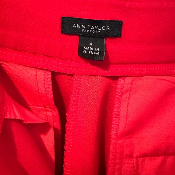 Snazzy Red Ann Taylor Dress Pants - Picture 2 of 2
